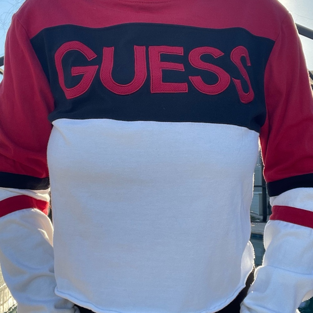 GUESS Jersey Sweatshirt Long Sleeve Top